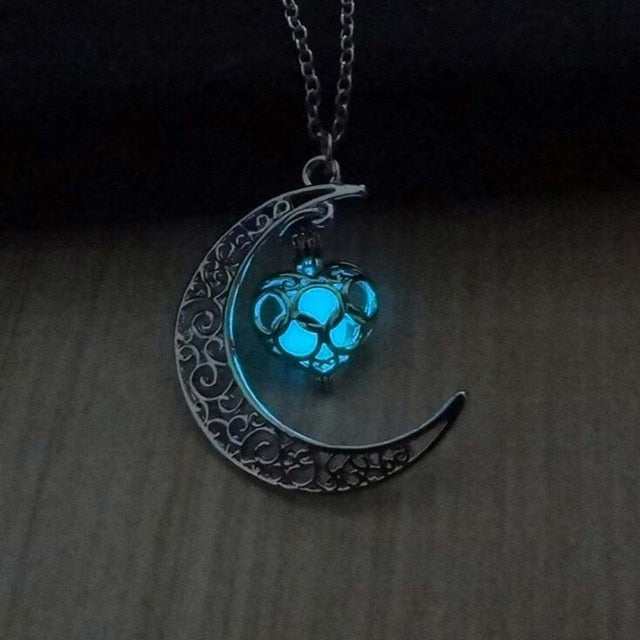 Glowing Moon Gem Necklace