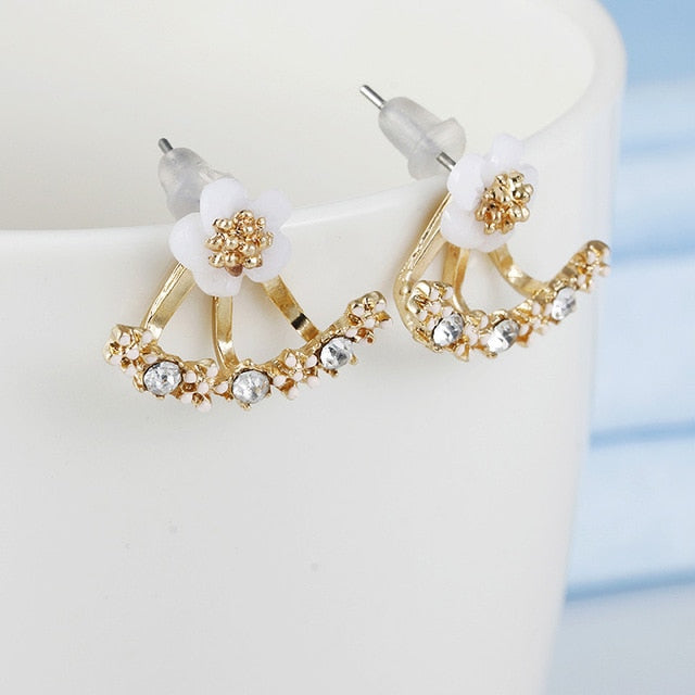 Crystal Flower Earrings